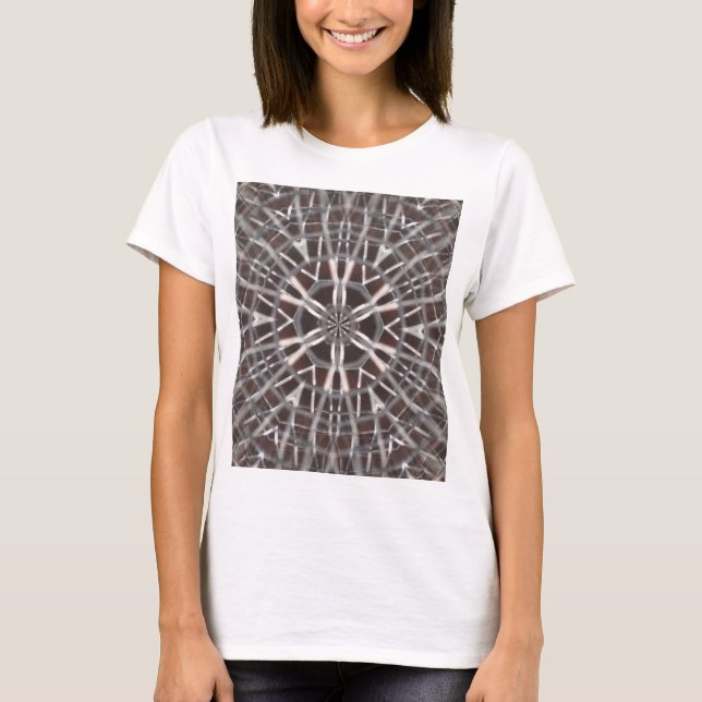 Metallic Metal Mesh Silver T-Shirt (Front)