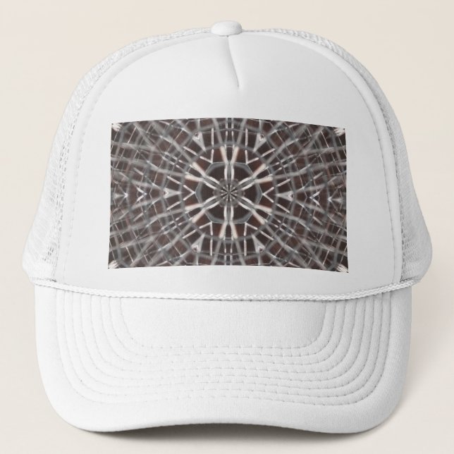 Metallic Metal Mesh Silver Trucker Hat (Front)