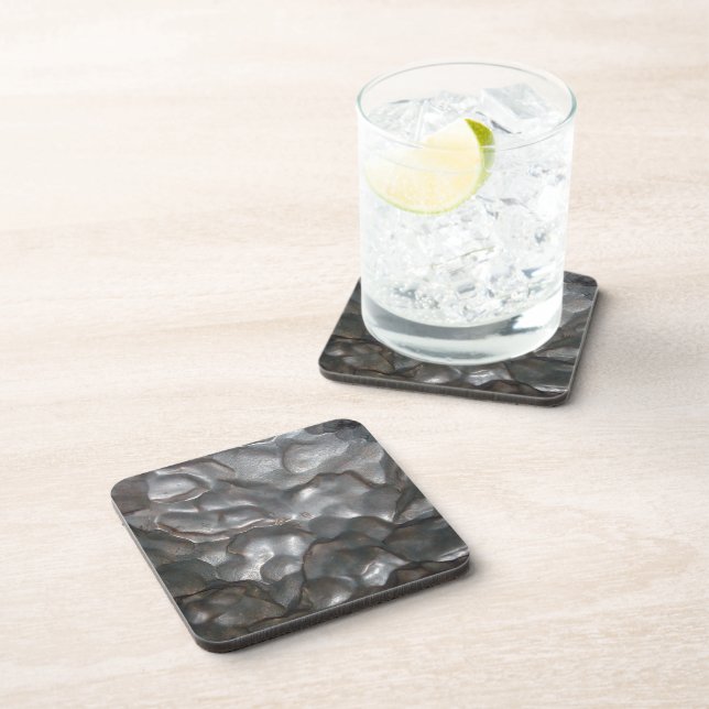 Metallic Meteorite Rock,   Coaster (Right Side)