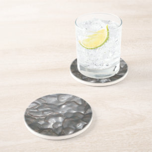 Metallic Meteorite Rock Print,   Coaster
