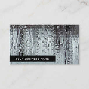 Metallic Modern Abstract Rain Droplets Business Card