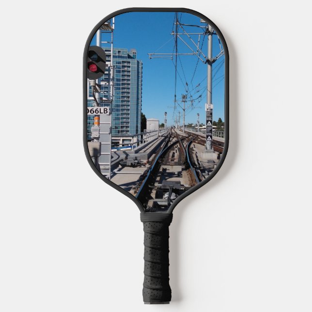 Metallic Nature Cityscape 1 Pickleball Paddle (Front)