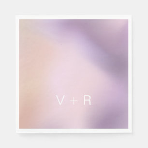 Metallic Ombre Modern Monogram Paper Napkin
