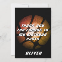 Metallic Orange Basketball Ball Birthday