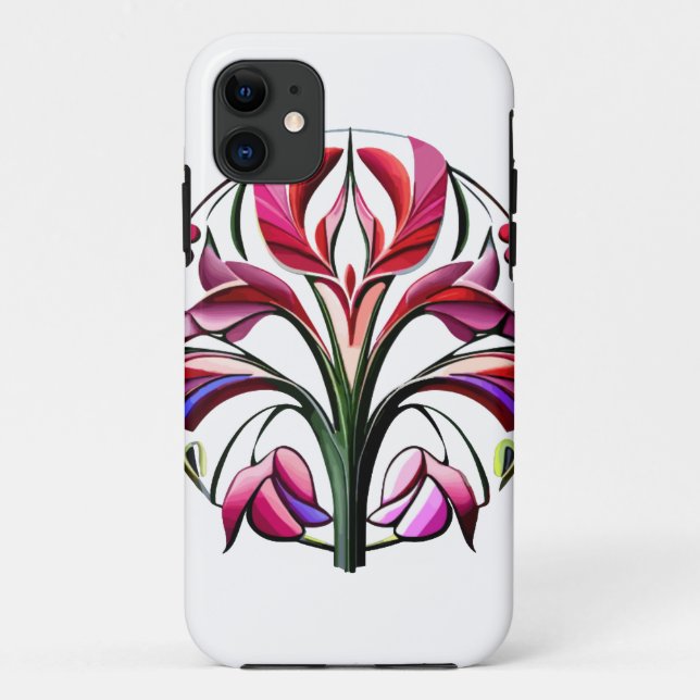 Metallic Orchid: A Pink and Yellow Extravaganza Case-Mate iPhone Case (Back)