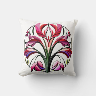 Metallic Orchid: A Pink and Yellow Extravaganza Cushion