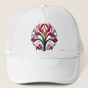Metallic Orchid: A Pink and Yellow Extravaganza Trucker Hat