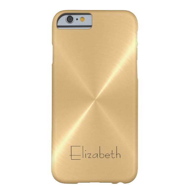 Metallic Pale Gold Stainless Steel Metal Look Case-Mate iPhone Case (Back)