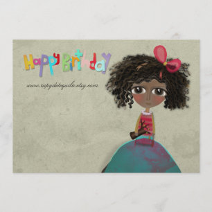 Metallic Paper Invitation Happy Birthday