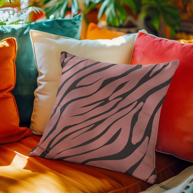 Metallic pink Zebra Pattern  Cushion (Creator Uploaded)