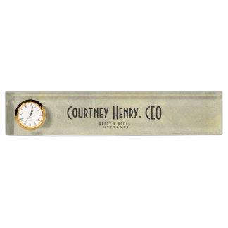 Metallic Plaster Interior Designer Nameplate
