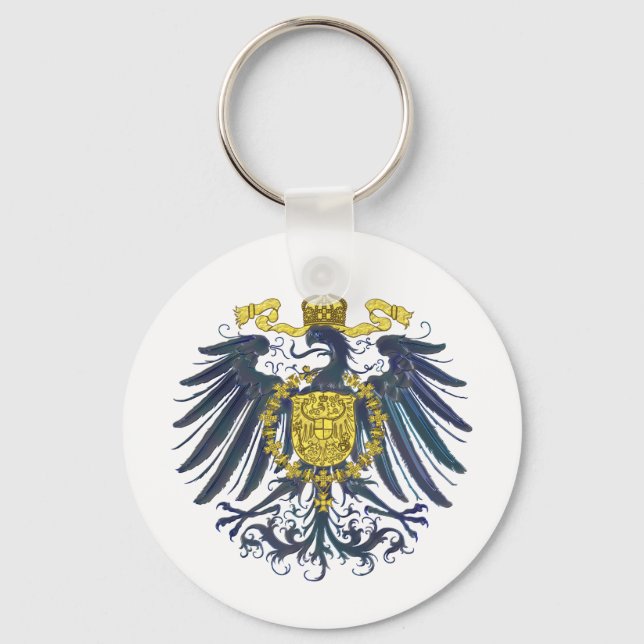 Metallic Preussian Eagle Key Ring (Front)