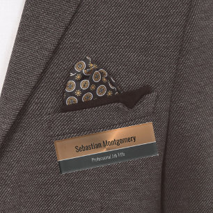 Metallic Professional Copper Flare Custom Name Tag