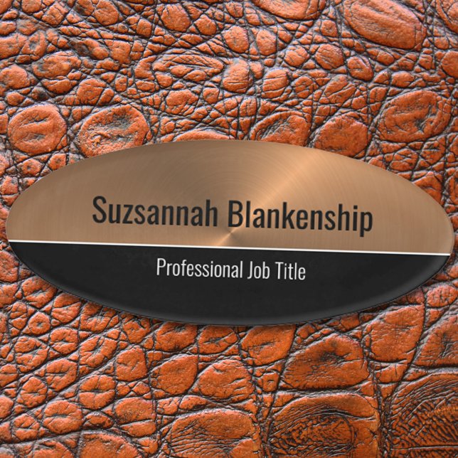 Metallic Professional Copper Flare Custom Name Tag (Creator Uploaded)