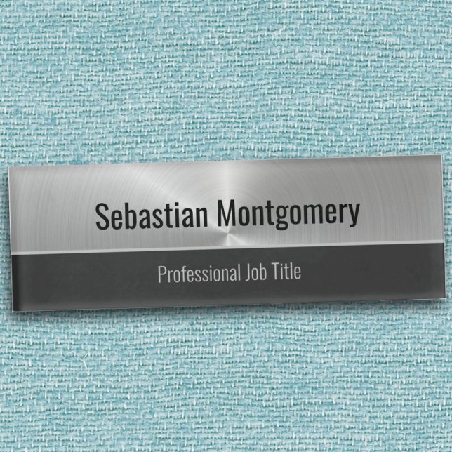 Metallic Professional Stainless Steel Flare Custom Name Tag (Creator Uploaded)