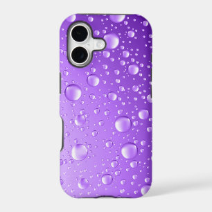 Metallic Purple Abstract Rain Drops