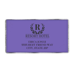 Metallic Purple and Silver Add Logo and Background