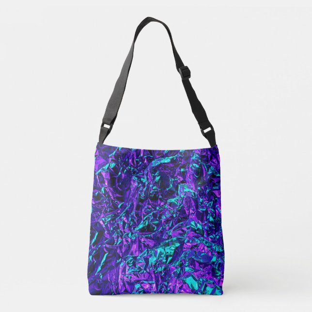 Metallic Purple and Teal Crossbody Bag (Back)