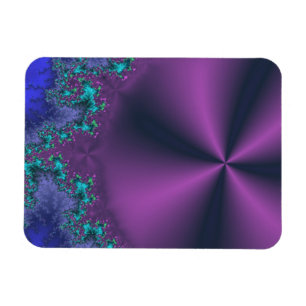 Metallic Purple Cone With Aqua Foam Abstract Magnet
