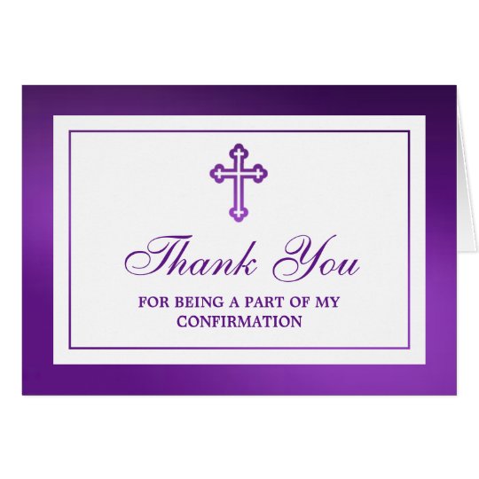 Metallic Purple Cross Holy Communion/Confirmation Card