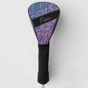Metallic Purple Floral Golf Head Cover