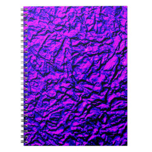 Metallic Purple, Pink and Blue Wrinkled Notebook