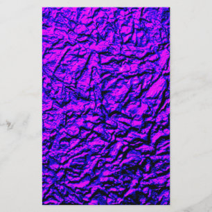 Metallic Purple, Pink and Blue Wrinkled Stationery