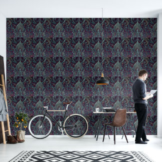 Metallic Purple Teal Gold Wallpaper