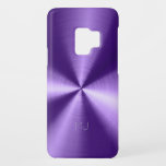 Metallic Purple Tones Stainless Steel Look Case-Mate Samsung Galaxy S9 Case<br><div class="desc">Metallic purple tones shiny stainless steel metal look pattern with custom and optional monogram/name. Simple and elegant. Design is available on other products. This is an  image of metal ony.</div>