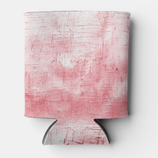 Metallic Red Canvas: Brushstroke Elegance. Can Cooler