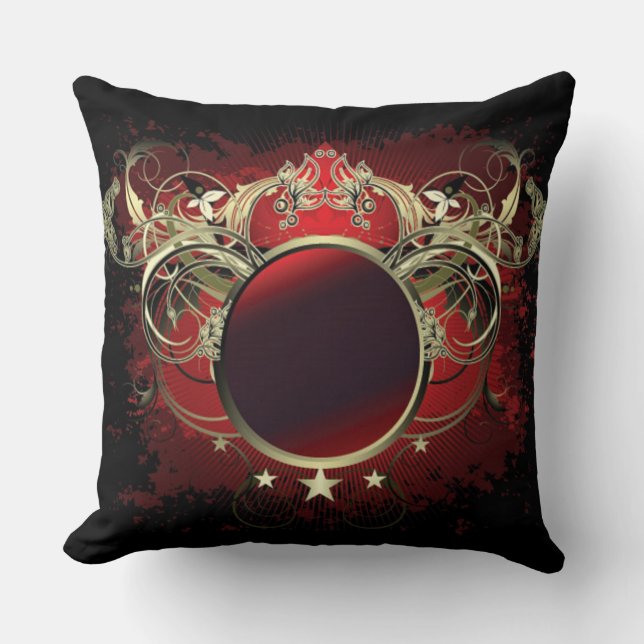 Metallic Red Decorative Pillow (Front)