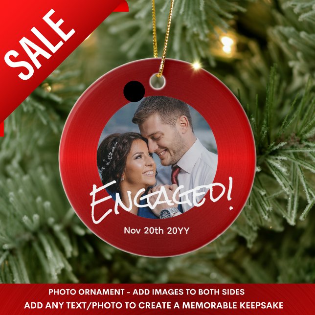 Metallic Red PHOTO Christmas Decoration Minimal (Creator Uploaded)