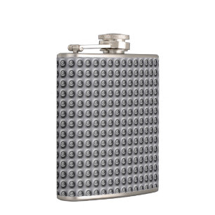 Metallic Rivets Pattern Print Hip Flask