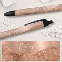 Metallic Rose Gold Glitter Personalised