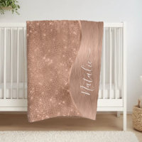 Metallic Rose Gold Glitter Personalised