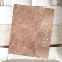 Metallic Rose Gold Glitter Personalised