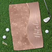 Metallic Rose Gold Glitter Personalised