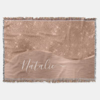 Metallic Rose Gold Glitter Personalised