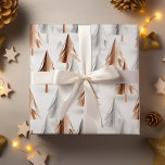 Metallic Rose Gold Platinum Silver Christmas Trees Wrapping Paper<br><div class="desc">Transport yourself to a bygone era of festive nostalgia with our "Vintage Christmas Teddy Bears Red Wrapping Paper." This heartwarming design captures the timeless charm of classic holiday celebrations, featuring adorable teddy bears adorned in vintage Christmas attire. The rich red background sets the perfect stage for these endearing teddy bears,...</div>