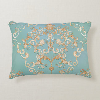 Metallic Rose Quartz: Glossy Texture Decorative Cushion