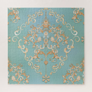 Metallic Rose Quartz: Glossy Texture Jigsaw Puzzle