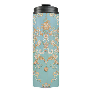 Metallic Rose Quartz: Glossy Texture Thermal Tumbler
