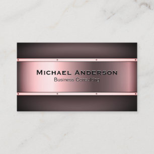 Metallic Rose Red Business Card