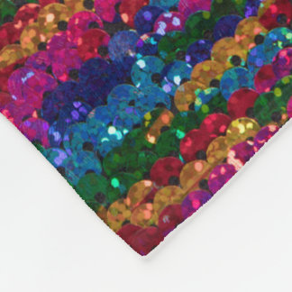 Metallic Sequins Glitter Abstract Pixel Pattern Fleece Blanket