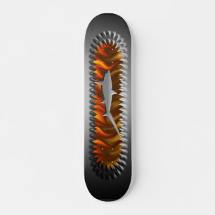 Metallic Shark Skateboard Designs