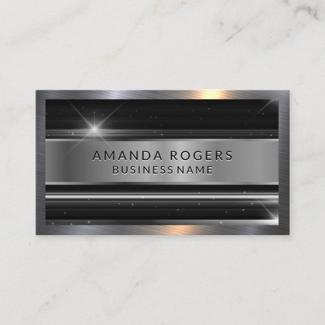 Metallic Shine | Sparkle Business Card (Front)