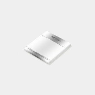 Metallic Shiny Sliver-Grey Background Post-it Notes