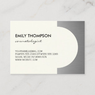 Metallic Silver Accent (off yellow) Appointment Card