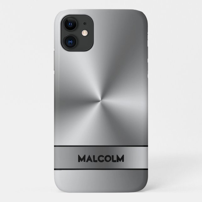 Metallic Silver Background Case-Mate iPhone Case (Back)