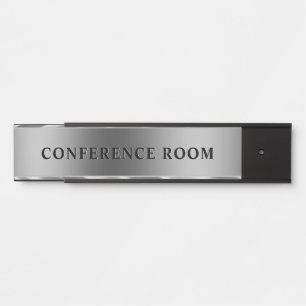 Metallic Silver Background  Door Sign